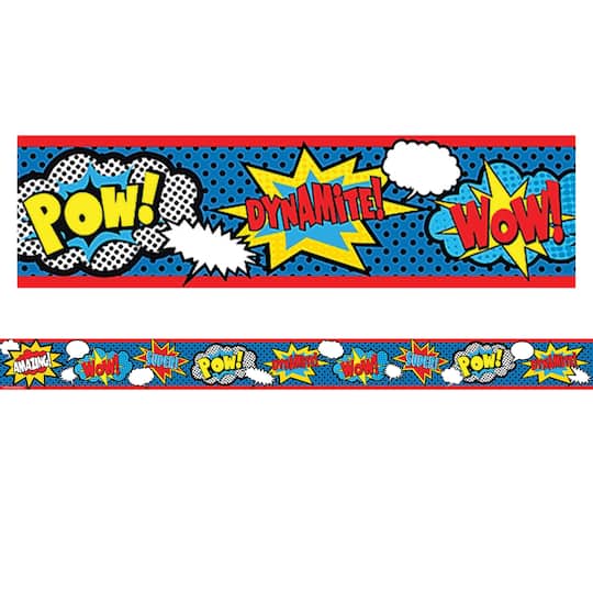 Teacher Created Resources Superhero Straight Borders, 210ft.